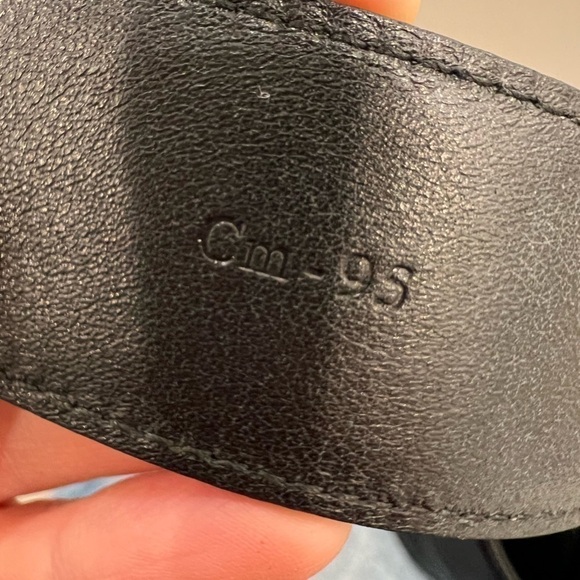 Salvatore FERRAGAMO BLACK/brown patent leather double box belt 95cm - Picture 8 of 12